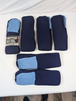 Navy/Carolina Blue thermal Boot socks