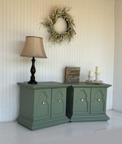 Sage Green Nightstands - Night Stand Set - Bedroom Set - Dresser Set - Side Tables 