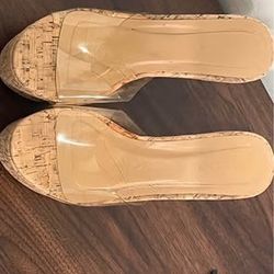 Tan Woman wedges