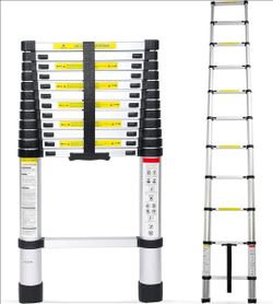 12.5FT Portable Multi-Purpose Aluminum Telescopic Extension Ladder