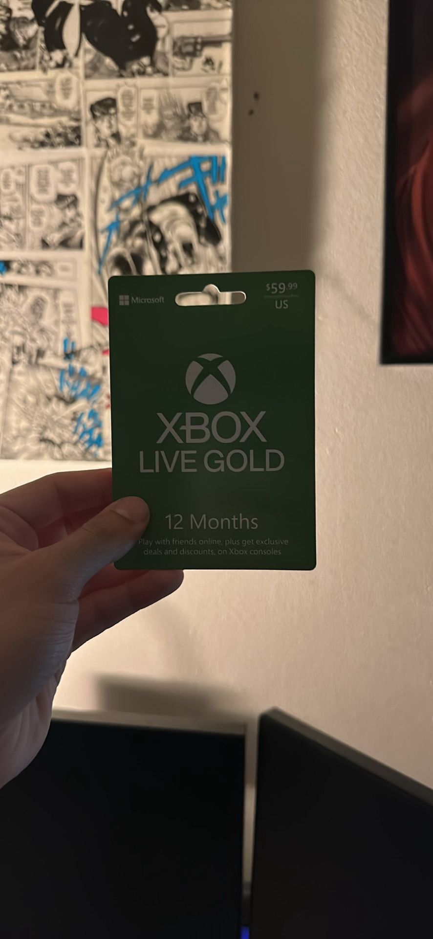 unused xbox live 12 months card