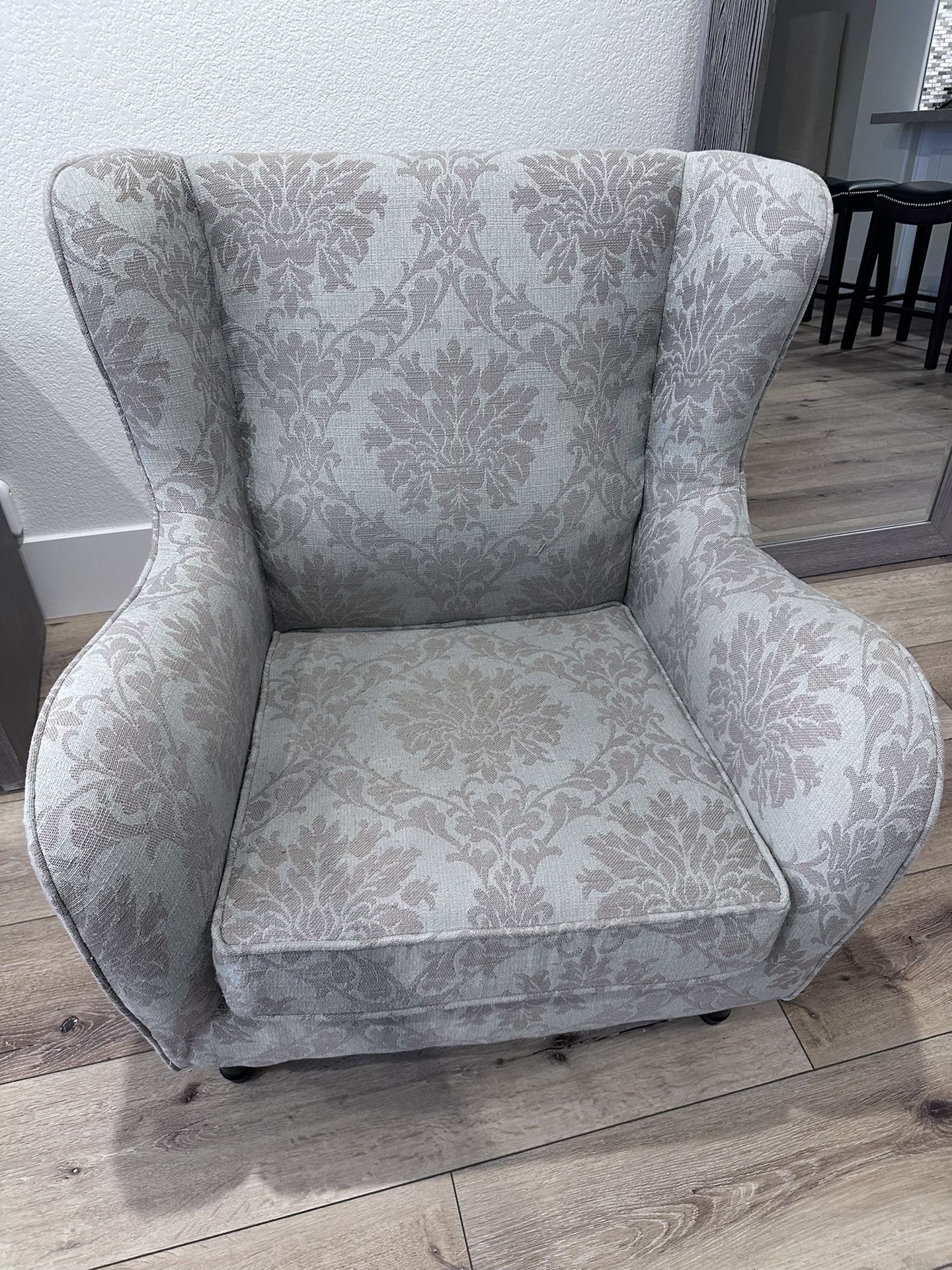 Blue/taupe Wingback Chairs