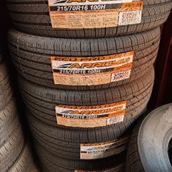 SET OF FOUR NEW TIRES 215/70/16 ARROYO GRANDSPORT A/S INCLUDING MOUNT AND BALANCE, ASK ME FOR SIZES AND BRANDS