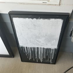 Black and White Dripping Art 