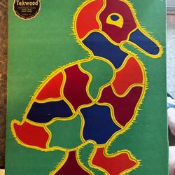 RARE FIND: Wood Inlay Duck Puzzle
