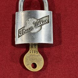 Vintage True Value Steel Lock And Key