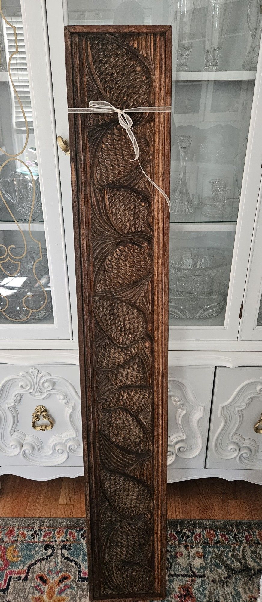 Pinecone Wood Carved Art