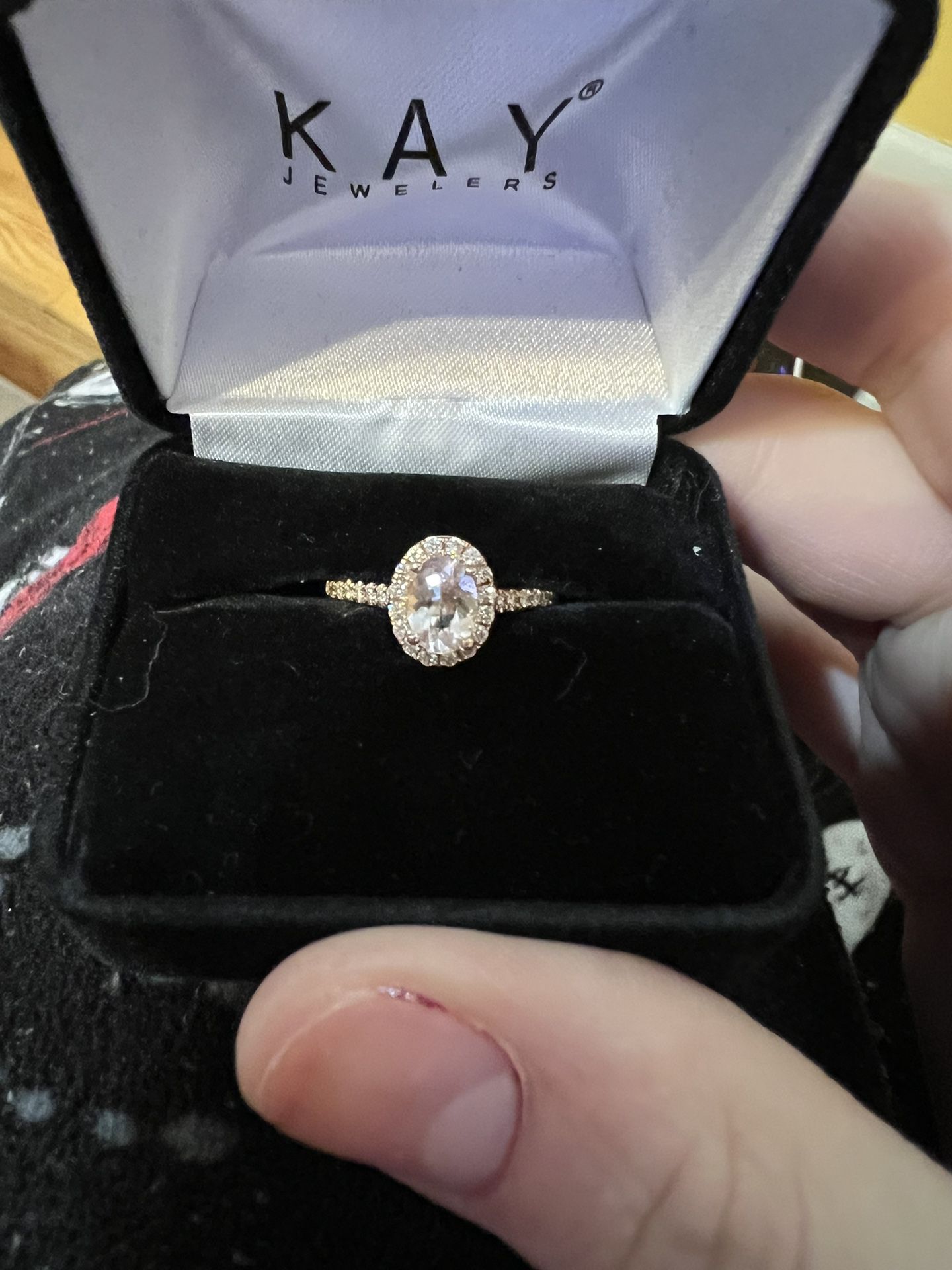 Beautiful Morganite Ring In 14k Rose Gold!!