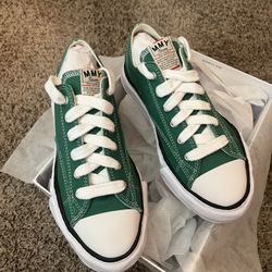 Maison mihara Yasuhiro Green Low-Top Canvas Sneaker