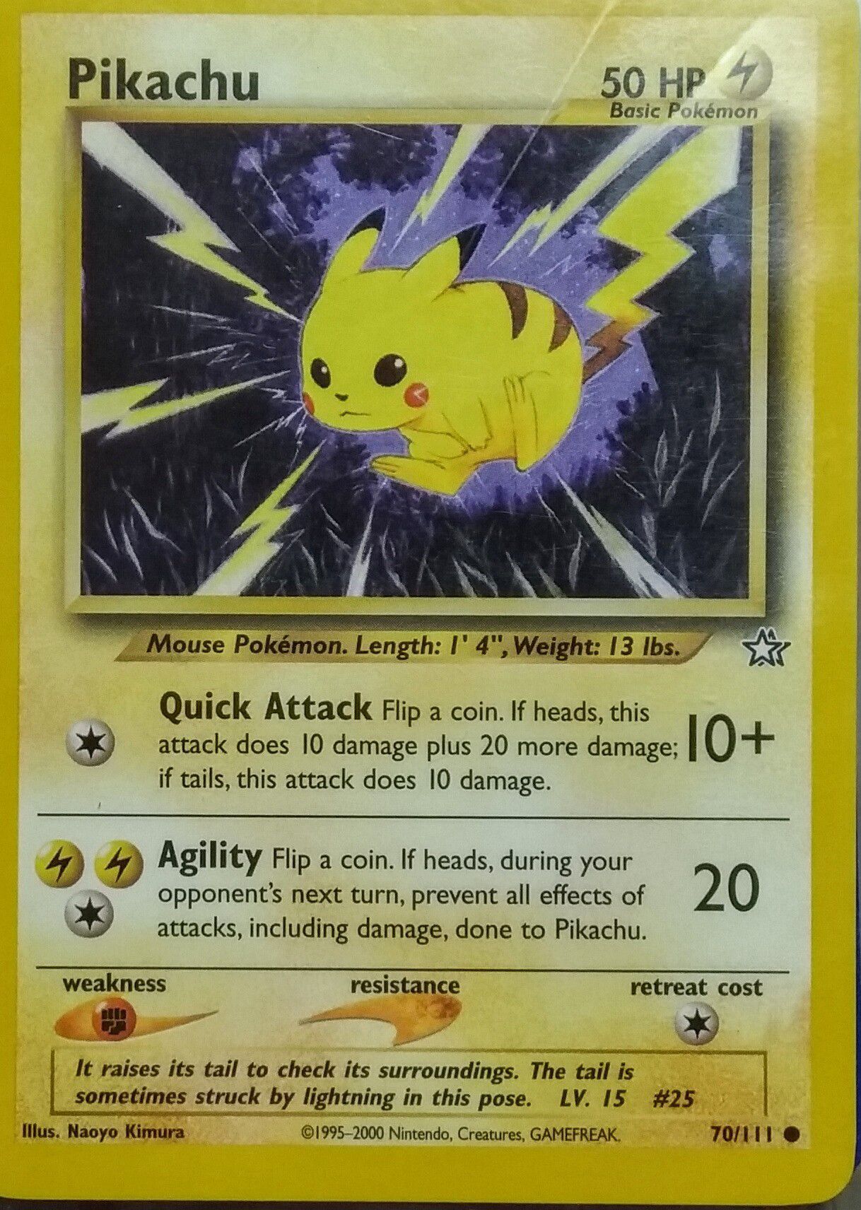 Pokemon 70/111 Pikachu Card Mint