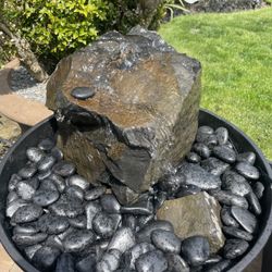 ***PENDING***27” Custom Natural Basalt Rock Water Fountain Complete Package