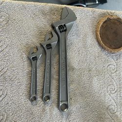 Set Of Crescent Wrenches (3)