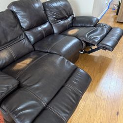 Leather Recliner Couch 