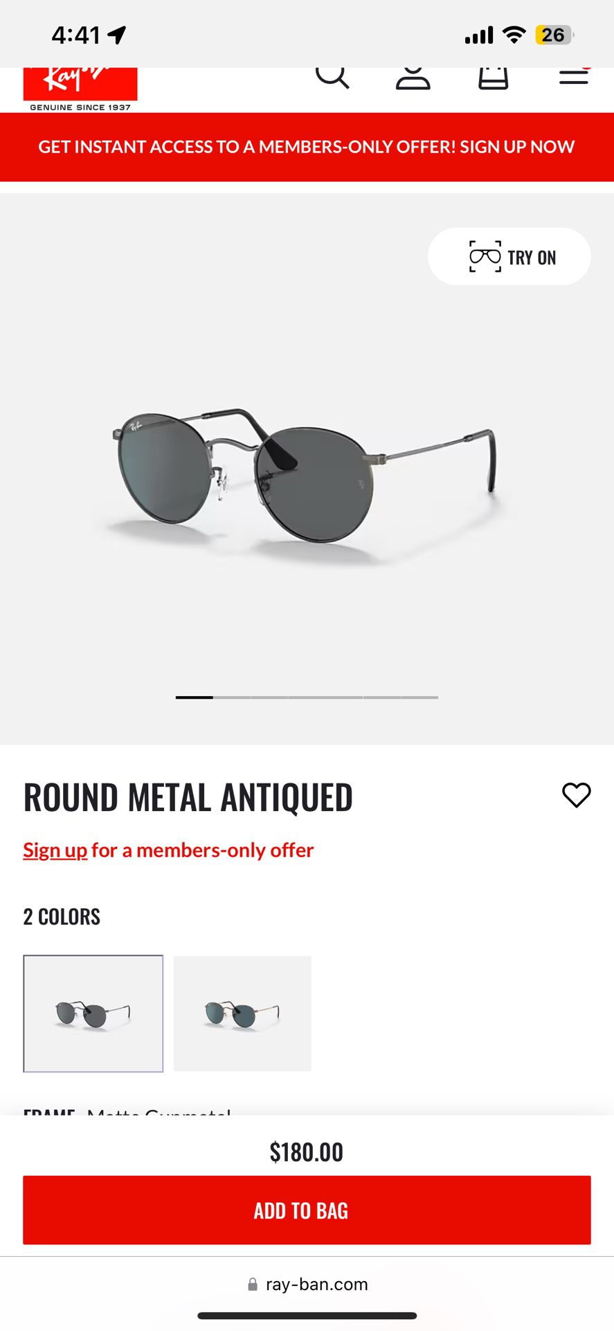 Ray Bans - Round Metal Antique 