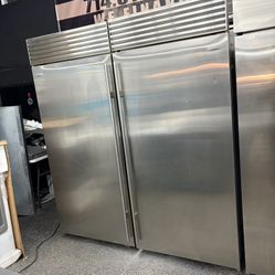 Sub Zero Stainless Steel Built In 72” Column Set Fridge Freezer