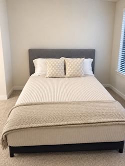 FOR SALE: Queen Headboard & Box Spring – $250
