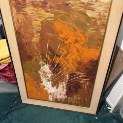 Mid century modern Antique Painting. 