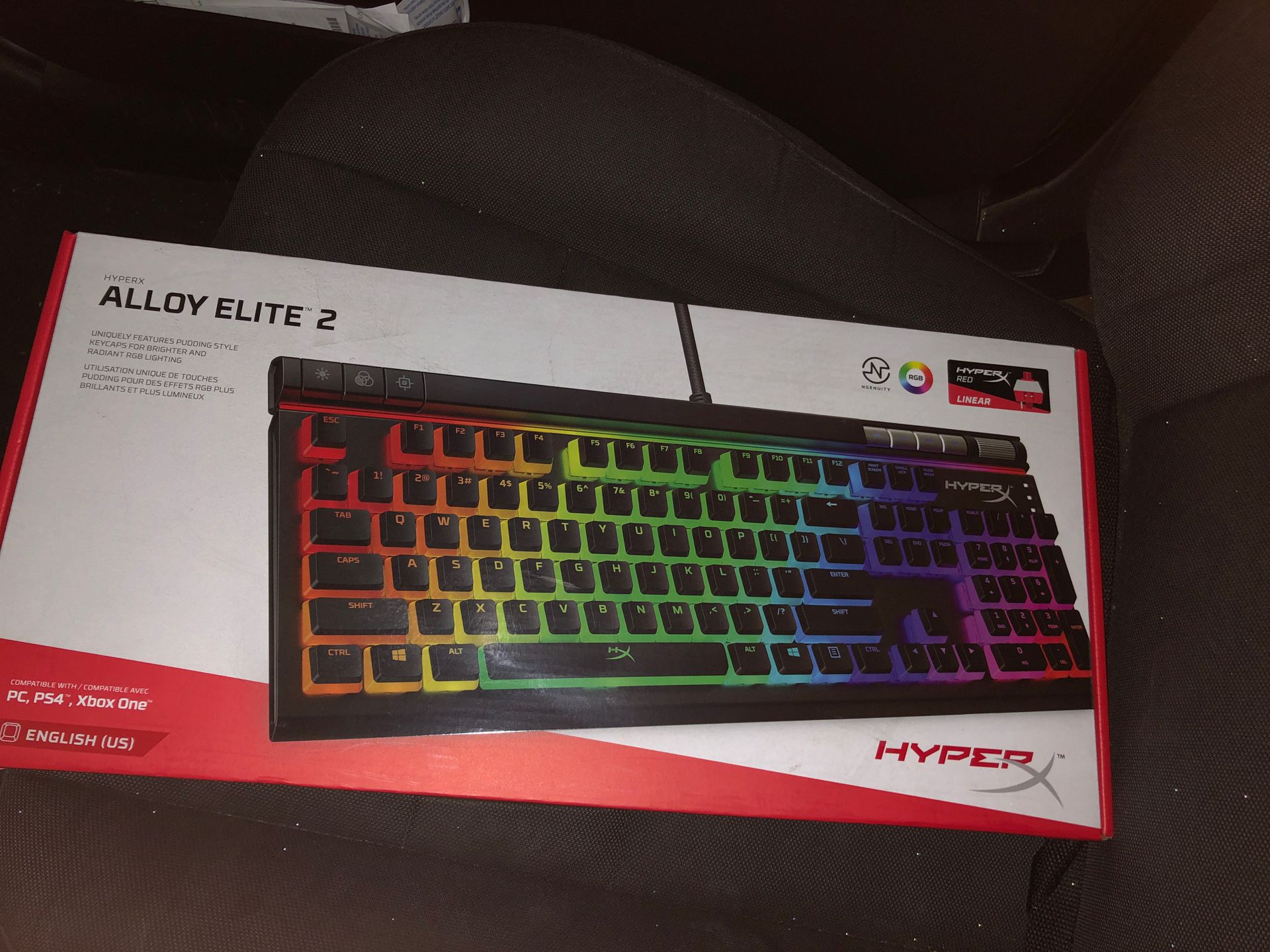 HyperX Alloy Elite 2 – Mechanical Gaming Keyboard, Software-Controlled Light & Macro Customization, ABS Pudding Keycaps, Media Controls, RGB LED Back