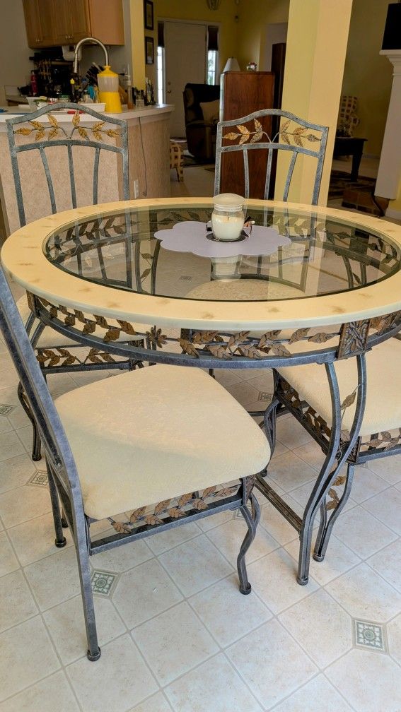 Glass Top Dining Table