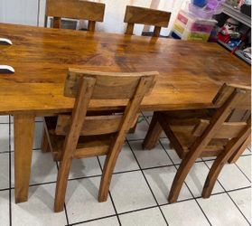 Heavy duty wooden table