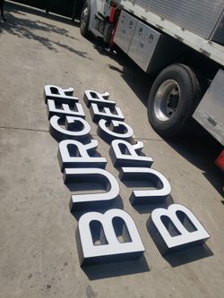 "BURGER " Light Up Sign
