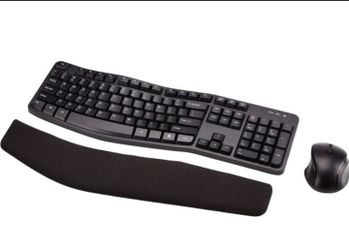 Amazon Basics Ergonomic Wireless Keyboard Mouse Combo