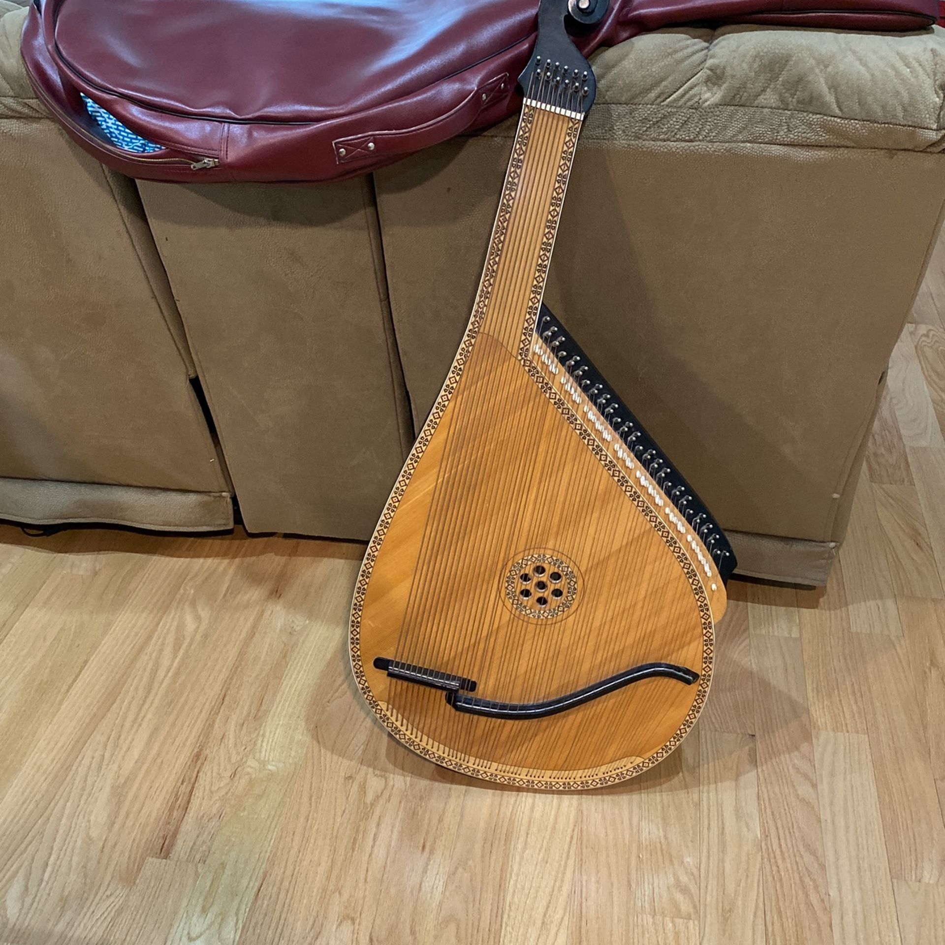 Ukrainian Bandura Folk Instrument W/Soft Case
