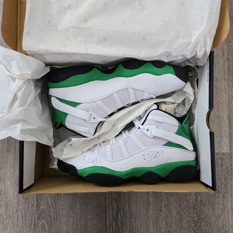 NIKE AIR JORDAN 6 Rings Lucky Green/White-Black Shoes