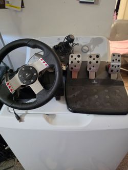Logitech gaming wheel.