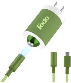 Magnetic for USB C Charger, 30W Fast USB C Charger Block, PD 3.0 QC 4.0 Foldable with 6FT Cable Magnetic Fast Charger for iPhone 17/16 and More Series