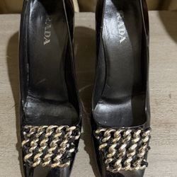 Price Drop  - Prada Black Patent Heels - Size 7