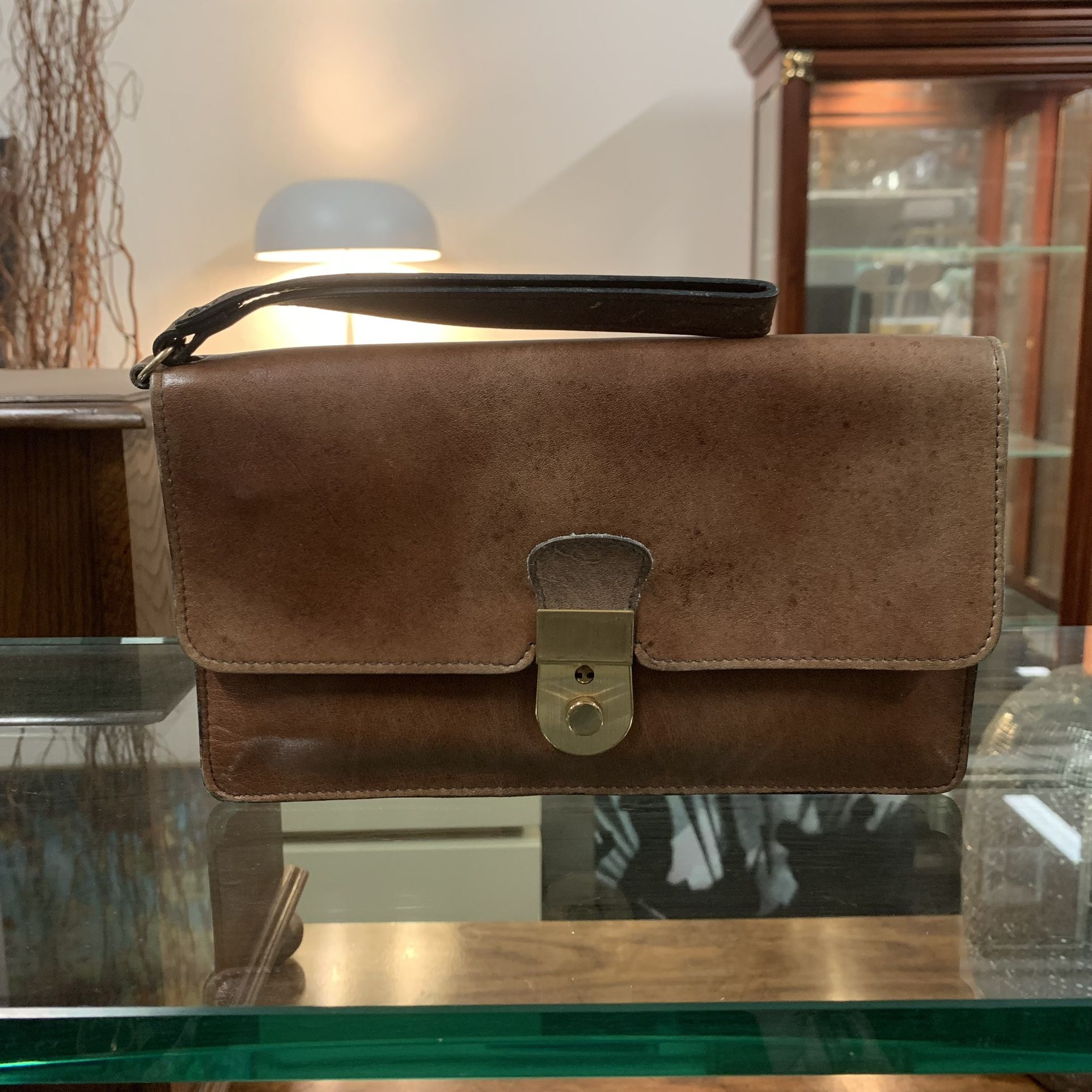 Le Tanneur - Vintage Leather Mens’ Clutch - French Fashion Bag for Men - Genuine Leather