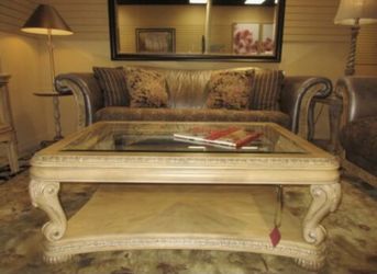 Antique Italian Coffe Table With Two Side Tables (3 Piece)