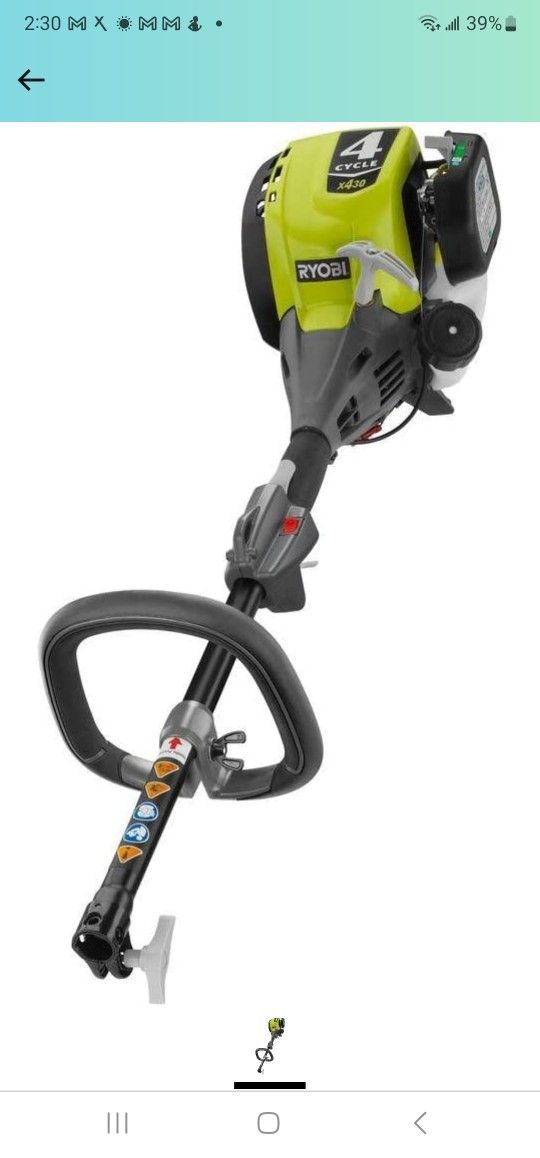 Ryobi 4 Cycle 30cc Power Head W/ Attachment