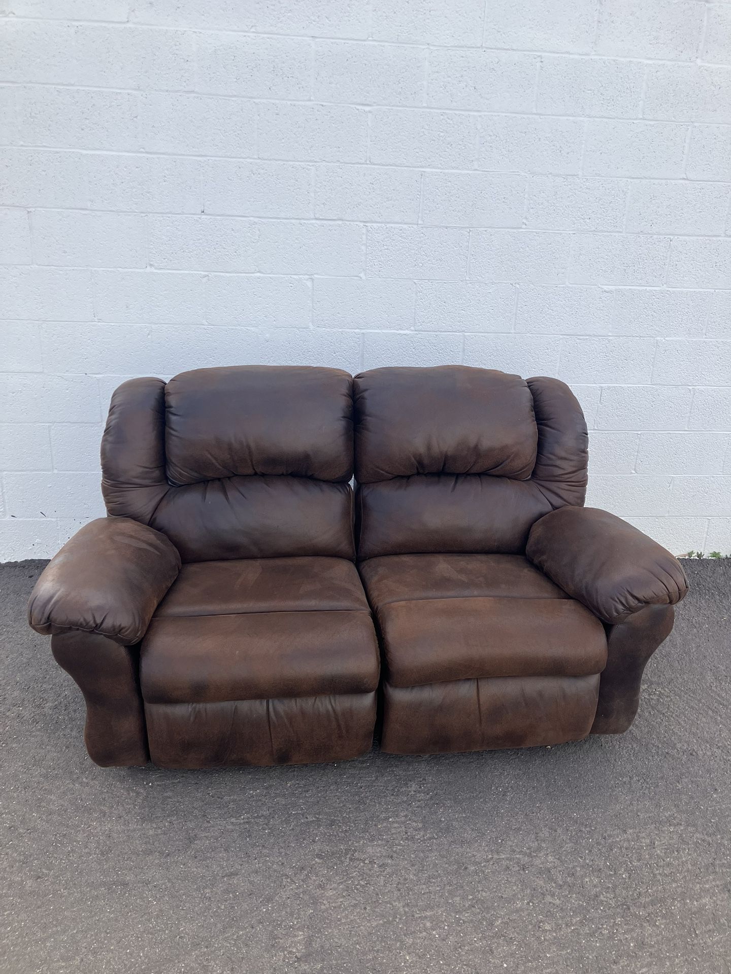Faux Leather Recliner Couch