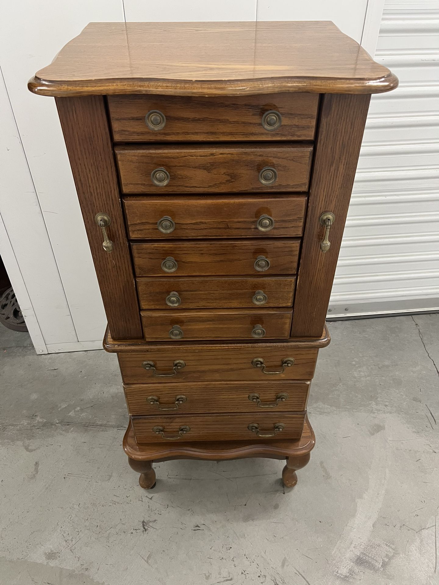 Wood Jewelry Armoire w/Mirror, Lots of Space