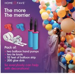 Balloon Pump Balloon Arch Kit Hand Held Balloon Pump Inflate Balloon Garland Kit Includes 9” Inflator 2 Air Pump Balloons 32 Ft Arch Strip 
