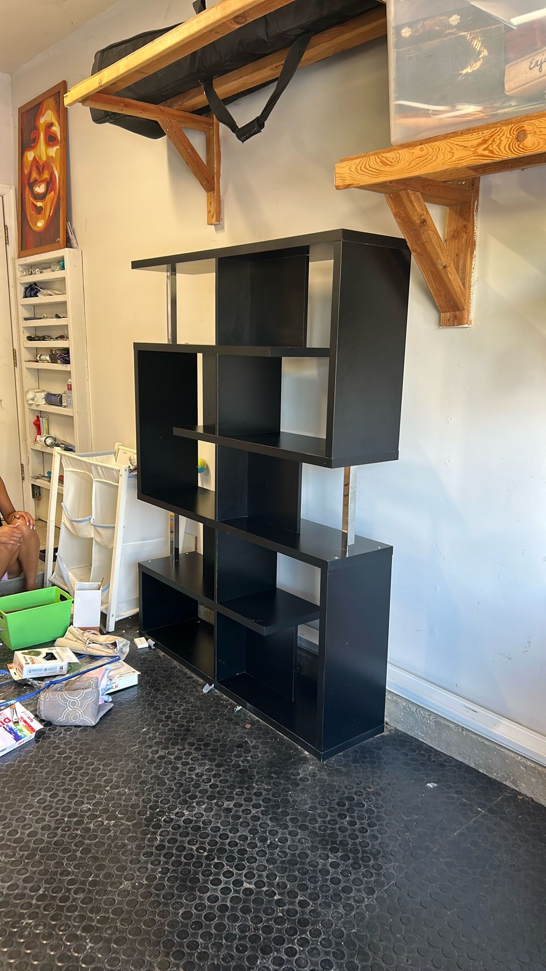 Black Wooden Modern Bookshelf