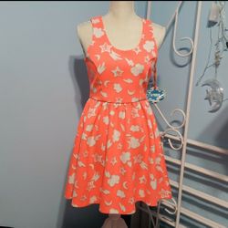 L'Amour Nanette Lepore Neon Skater Dress