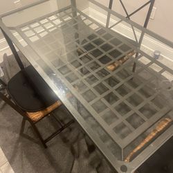 Glass Table And  4 Chairs 
