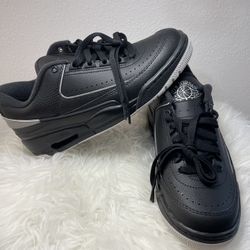 Air Jordan 2/3 Kids Sz 7Y/Women 8.5 Black Metallic Silver FD0384-001 New No Box