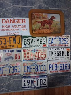 RETIRED LICENSE PLATES and COLLECTIBLES