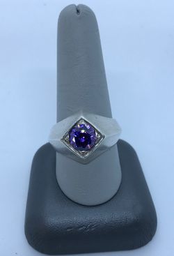 Amethyst .925 Solid Ring Estate Jewelry