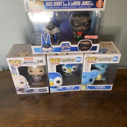 Pokemon , Aang the Avatar , Bugs Bunny , Lebron James Funko Pops 