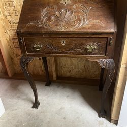 Queen Anne / Chippendale Revival Secretary Desk - $350 Or Best Offer