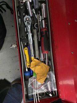 Tool box with ttols