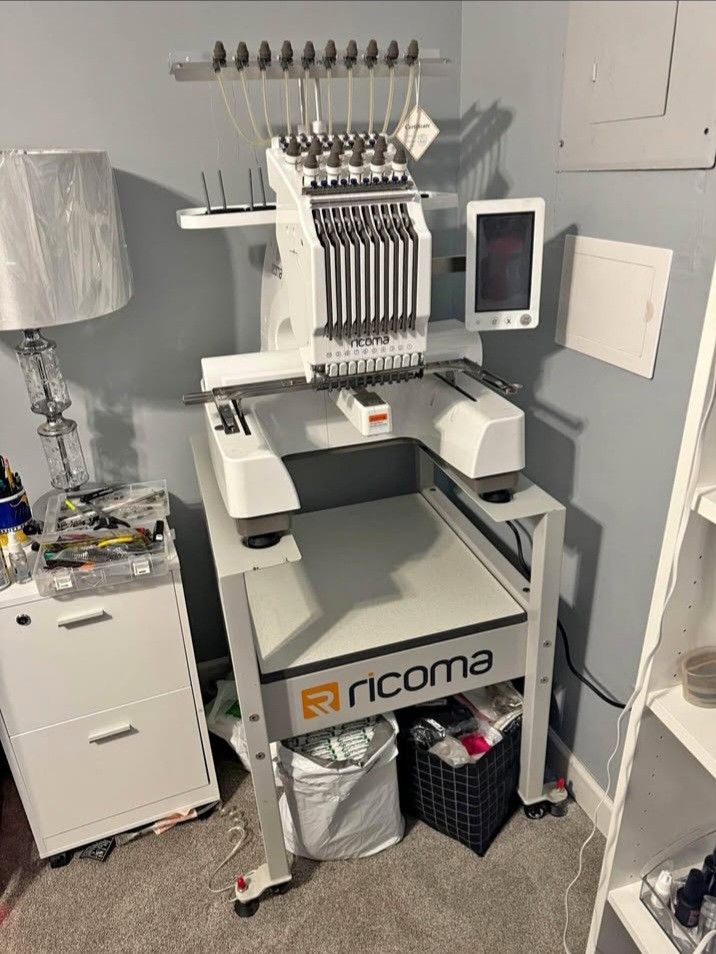 Ricoma ten needle embroidery machine
