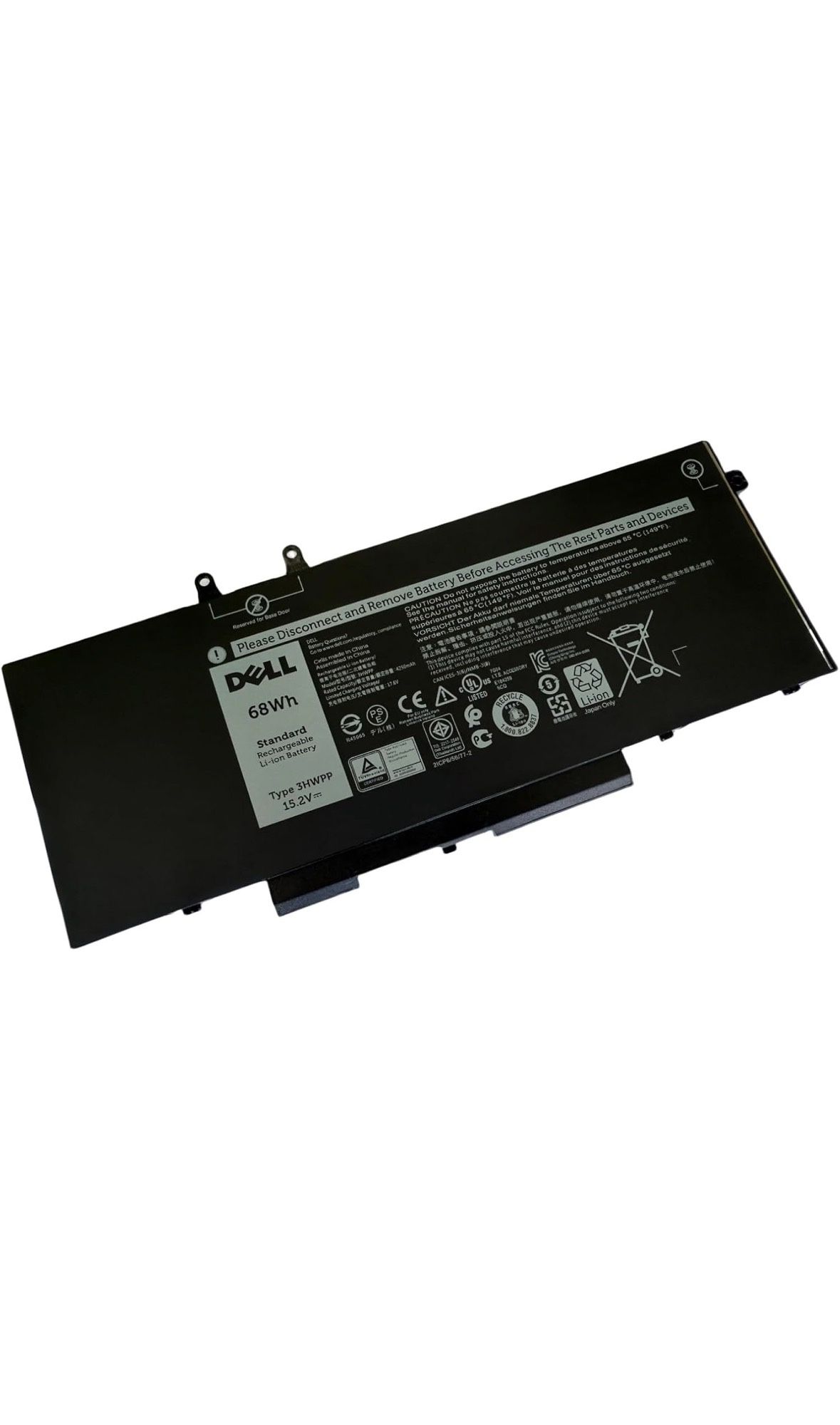 DELL 3HWPP 15.2V 68Wh 4-Cell Notebook Rechargeable Battery For DELL Latitude 5401,5410,5411,5501,5510,5511,Precision 3541,3550 ,3551, Inspiron 7500 2-