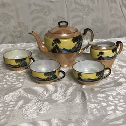 Vintage Noritake Teapot/Cups/Creamer