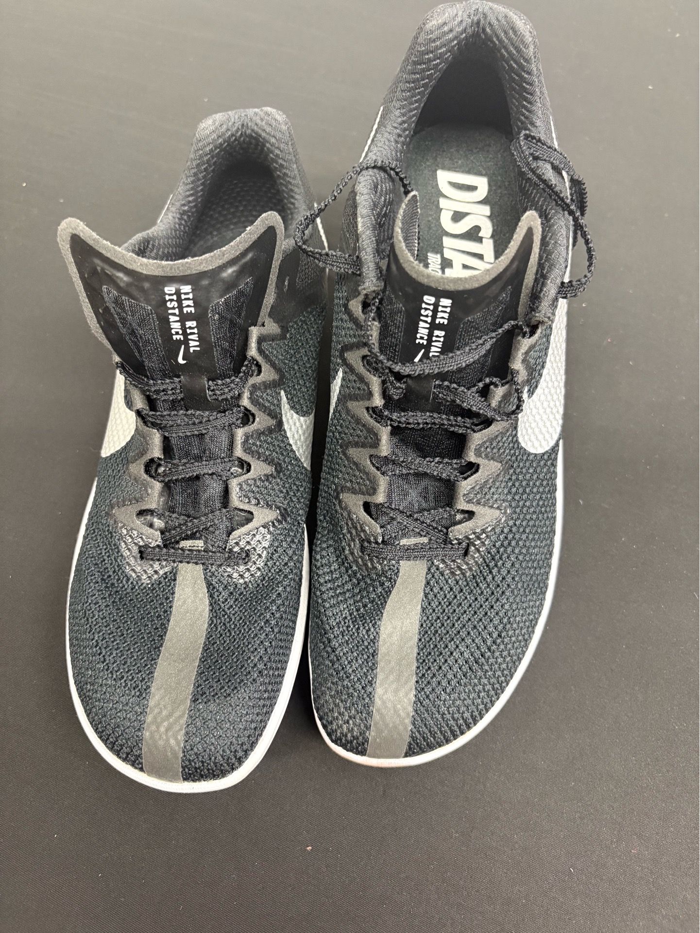 Nike Zoom Rival Distance Track Shoes Size 8.5Men's Black White Spikes DC8725-001